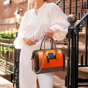 Faux Leather Retro Handbag